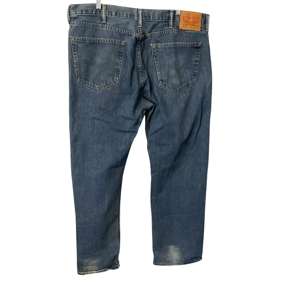 Levis 505 Regular‎ Fit Straight Leg Jeans Mens 40x30 Medium Wash Blue Denim